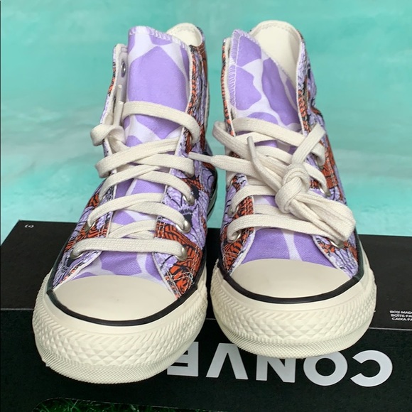 CONVERSE CTAS HI EGRET/ORANGE/LIGHT BLUE WMNS - Picture 7 of 16